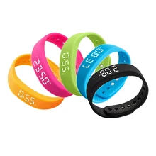 Горячая Распродажа, USB Перезаряжаемый 3D T5 фитнес-часы, светодиодный дисплей, спортивный датчик, фитнес-браслет, умный бегущий шаговый трекер, шагомер