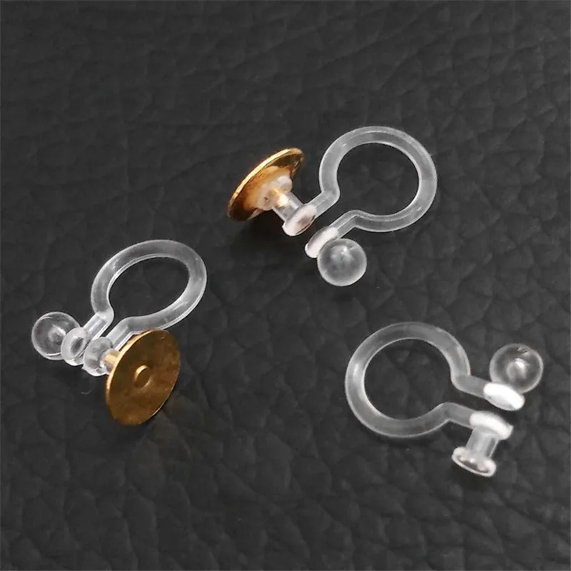 100PCS 3x6mm Wholesale Plastic Stainless Steel U Type Base Ear Caps