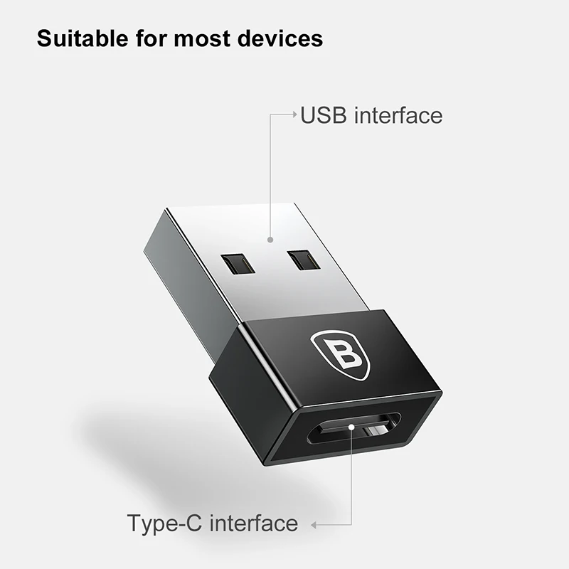 Baseus USB штекер для type C Женский OTG адаптер USB C конвертер для Xiaomi Nexus 5x6 p Oneplus 3 2 Macbook usb type-C кабель адаптер