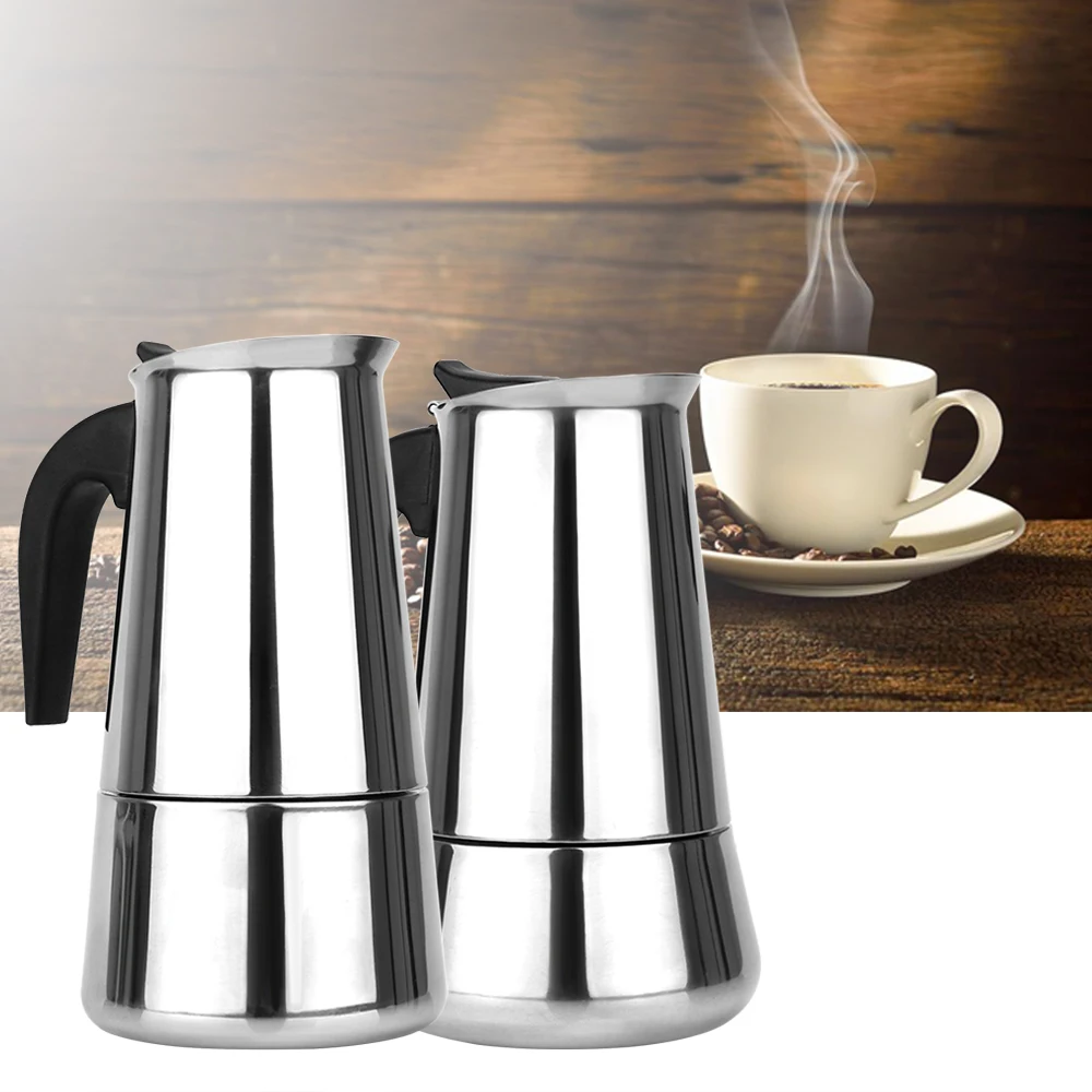 HILIFE إبريق قهوة 300 مللي/450 مللي Coffeeware أدوات مطبخ موكا صانع القهوة إبريق الشاي من الفولاذ المقاوم للصدأ