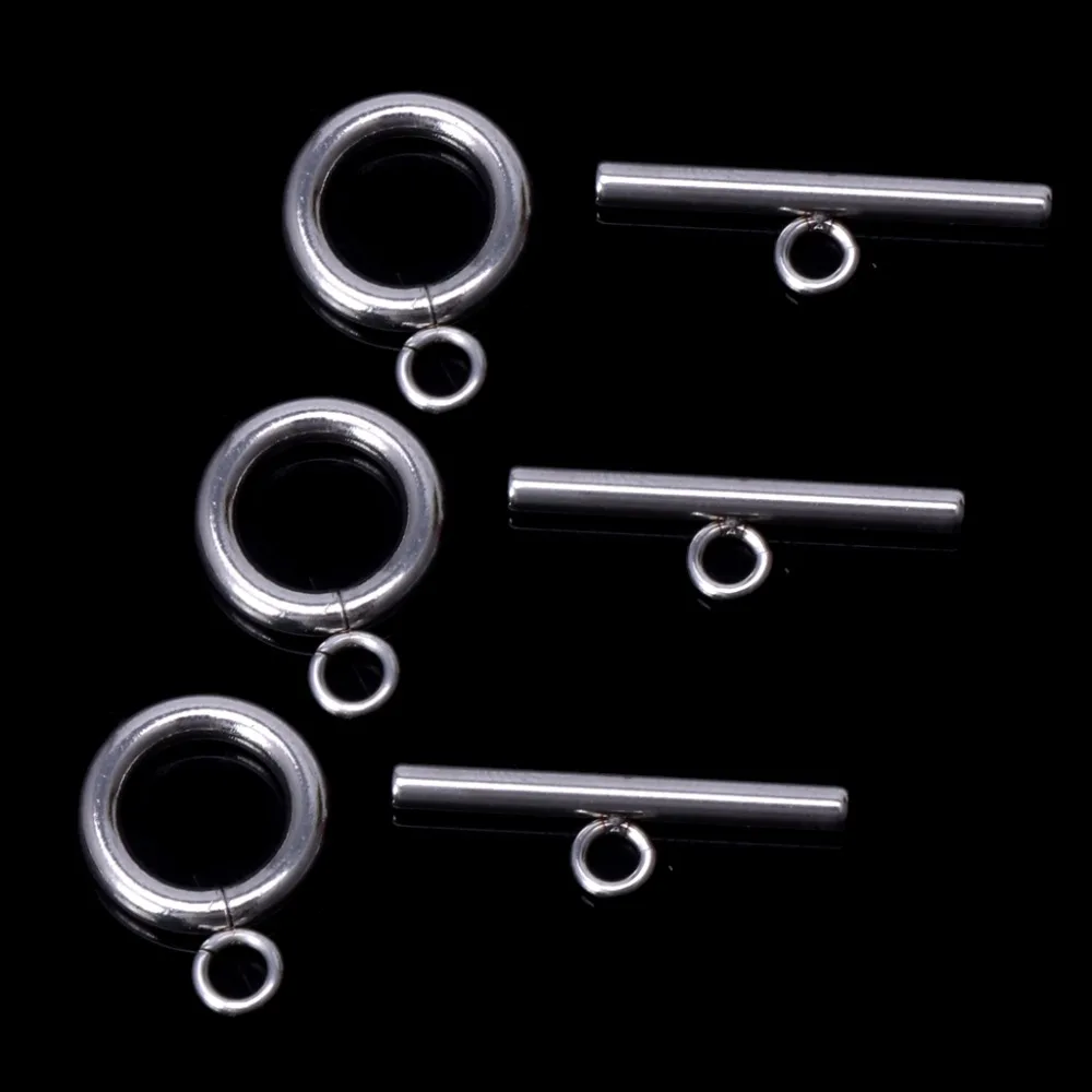 

10 Set Stainless Steel Silver Bracelet Toggle Clasps Connectors Jewelry Findings Toggle Clasps Jewelry Making