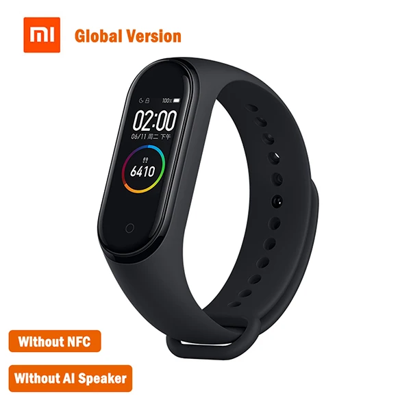 In stock Original Xiaomi Mi Band 4 Smart Watch Mi Band 4 Global Version Fitness Heart Rate Music Wristband Ship in 24 hours - Цвет: Global version
