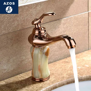 

Azos Under Counter Basin Faucet Soft Wash Basin Brass White Cold and Hot Switch Shower Room Basin Bathroom Cabinet Single Handl