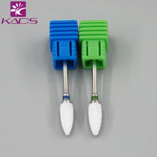 KADS 2pcs/set Bullet Ceramic Nail Art Drill Bit Polish Tool Ceramic Grinding Head Electric Manicure Cutter Nail Files