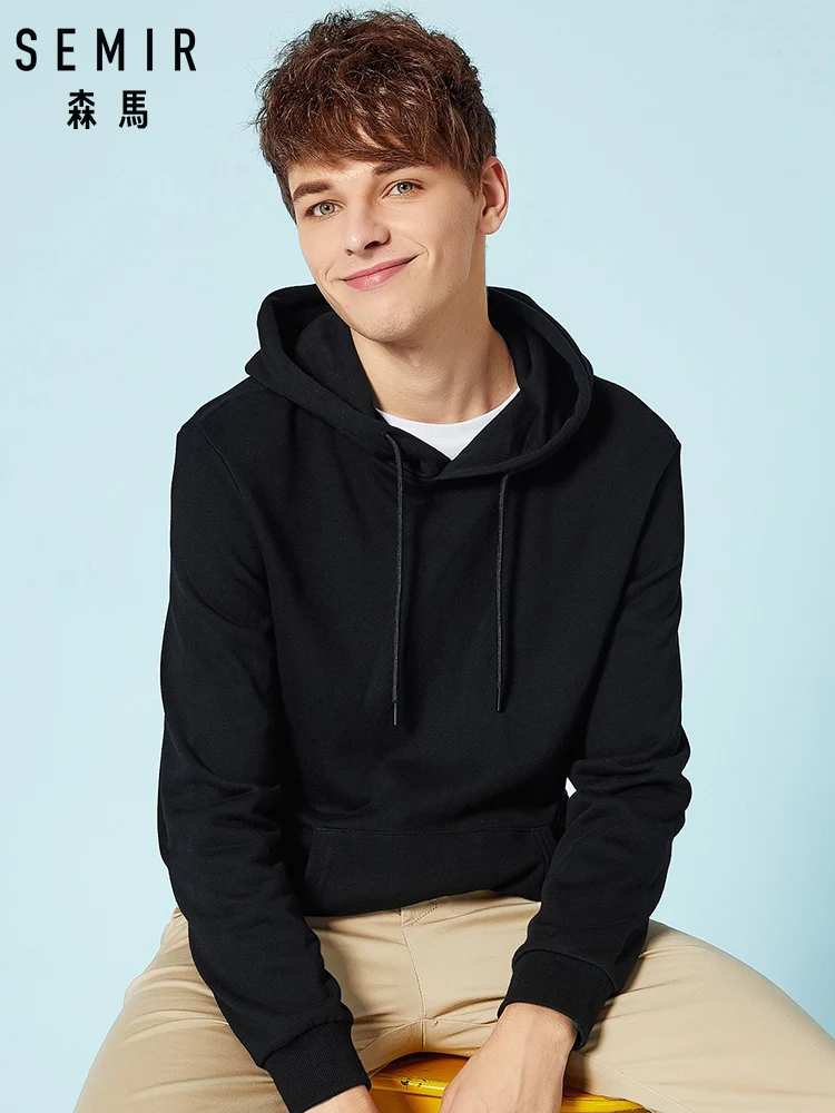 Meilleur SEMIR sweat à capuche thermique pour hommes pull à capuche Sport sweat avec poche kangourou et capuche à cordon pour l automne