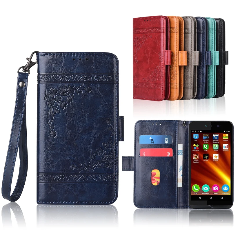 

Newest Wallet case for Micromax Canvas Magnus 2 Q338 Flip case with Strap100% special PU leather embossing flower cover case