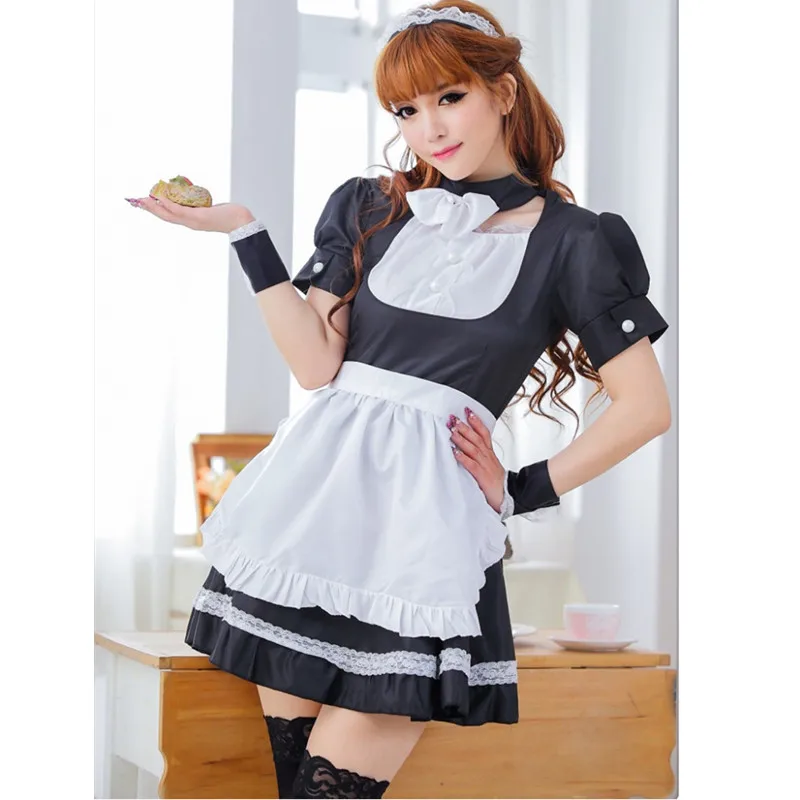 Image New beauty online sexy maid women lingerie hot Sexy French Maid Cosplay waitress Housemaid Costume nightwear role game play