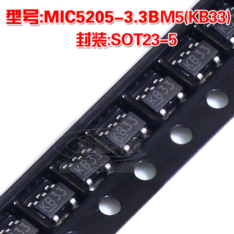New MIC5205 3.3BM5 SOT23 5 Silkscreen KB33 LOD Regulator IC Low Dropout ...
