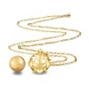 Eudora Angel Caller Bola Butterfly Pendant Gold Color Cage Locket with Mix Color Harmony Ball Ringing Chime Pendant For Women 3