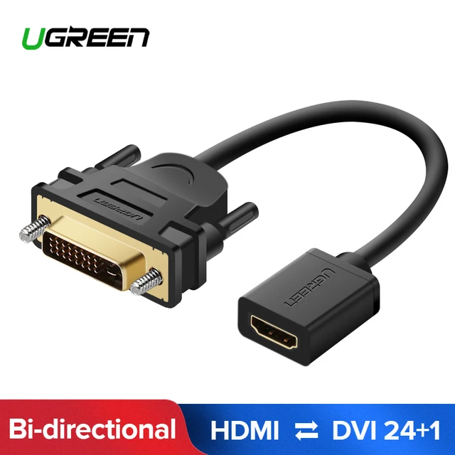 Best Offers Ugreen 1080P HDMI Female to DVI-D 24+1 Male HDMI DVI Adapter Cable Bi-Directional DVI to HDMI Converter for Raspberry Pi TV Box Best Offers Ugreen 1080P HDMI Female to DVI-D 24+1 Male HDMI DVI Adapter Cable Bi-Directional DVI to HDMI Converter for Raspberry Pi TV Box