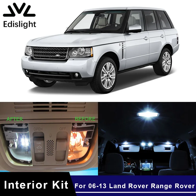 Us 15 53 40 Off Edislight 16pcs Canbus Led Lamp Car Bulbs Interior Package Kit For 2006 2013 Land Rover Range Rover Sport Map Dome Plate Light In