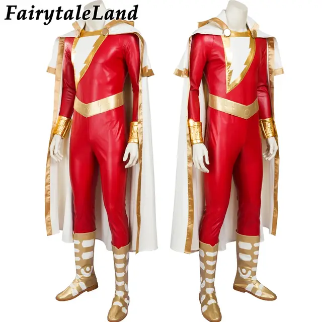 Superhero Shazam Cosplay Kostuum Custom Made Halloween Kostuums