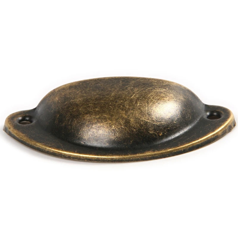 Tonsiki 20PCS Retro Metal Kitchen Drawer Cabinet Door Handle Furniture Knobs Hardware Cupboard Antique Brass Shell Pull Handles