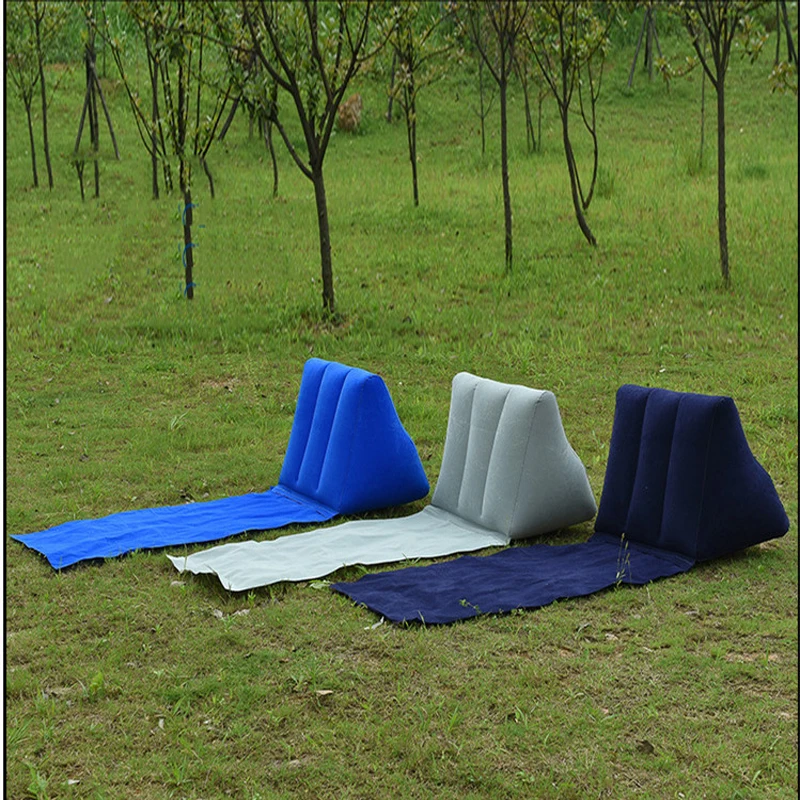 

PVC flocked Pillow Outdoor Beach Seaside Inflatable Cushion /Travel Inflatable Pillow /Travel Easy To Carry Pillow