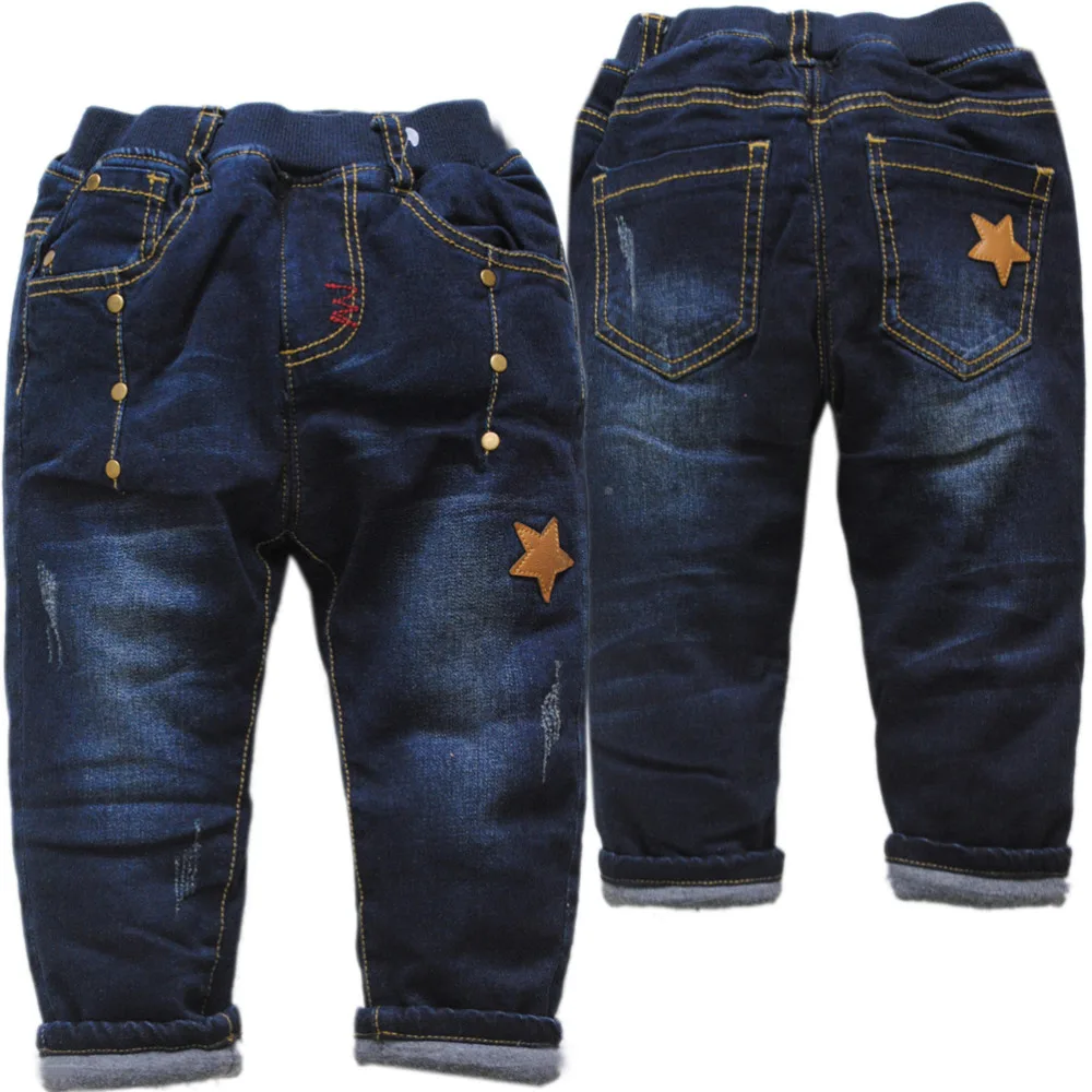 5920 winter jeans baby boys jeans pants very warm cotton padded BOY