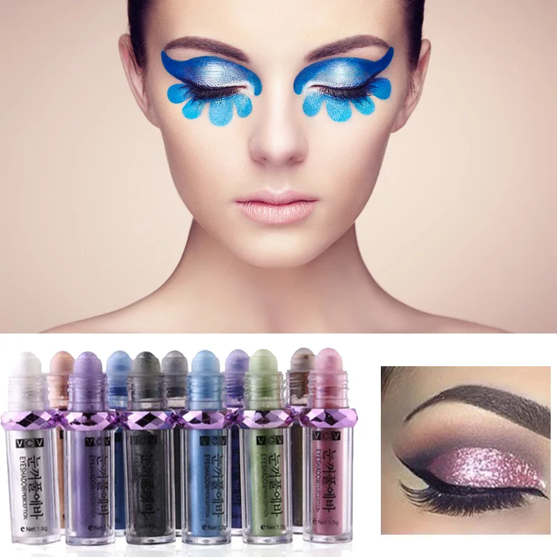

1PC 7 Colors Shining Make Up Liquid Eyeshadow Glitter Pigments Purple Gold Metalic Women Beauty Gel Eye Shadow Cosmetics Tool