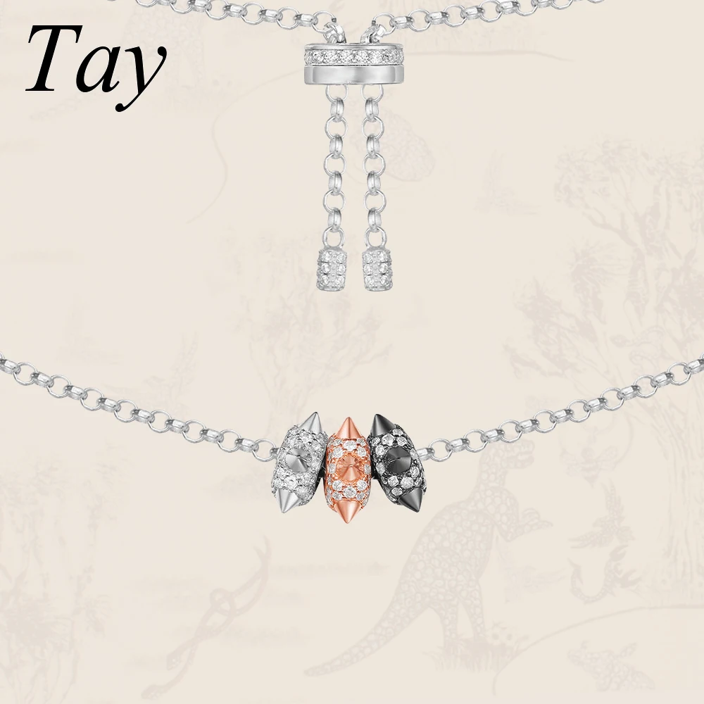 

Tay 925 sterling silver lovers ladies women engagement wedding gifts native american punk wristband fashion jewelry necklace