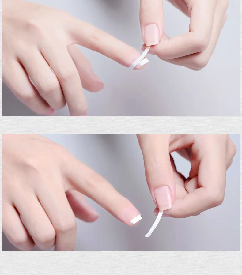 10 пакетов много Французский Smaile линия Nail наклейки руководство чередование ленты ногтей Стразы для маникюра JH021