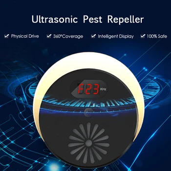 

Ultrasonic Pest Mice Repeller LED Night Light Mosquito Electronic Bug Rat Spider Cockroach Insect Repellent with LCD Display