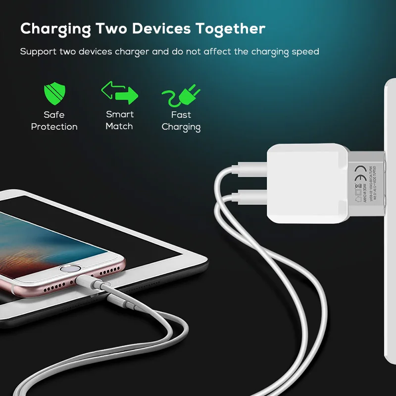 SUPTEC شاحن USB مزدوج سريعة تهمة الهاتف المحمول الاتحاد الأوروبي جدار مهايئ شاحن ل فون X 8 7 باد سامسونج S9 S8 هواوي شياو mi mi 9