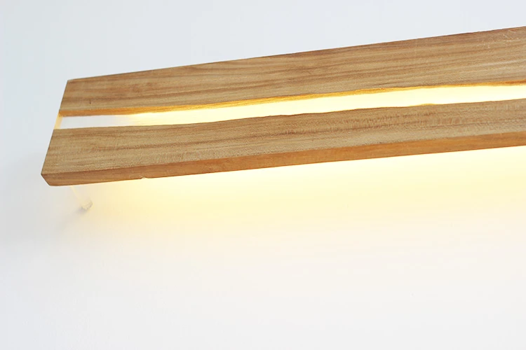 Креативный Лофт ретро деревянный светодиодный настенный светильник винтажный орех дубовый деревянный для хранения спальни Кофейня