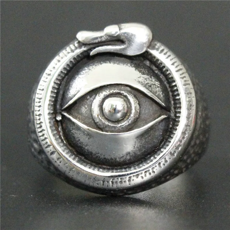 

Support Drop Ship Newest Silver Eye Ring 100% 316L Stainless Steel Jewelry Men Boys Cool Ring