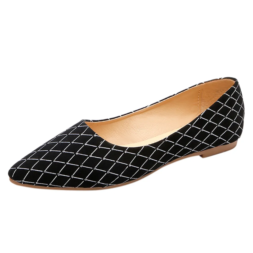 

SAGACE Women's casual shoes shallow mouth fashion pointed rhinestone flat shoes one pedal lazy flat shoes single new listing