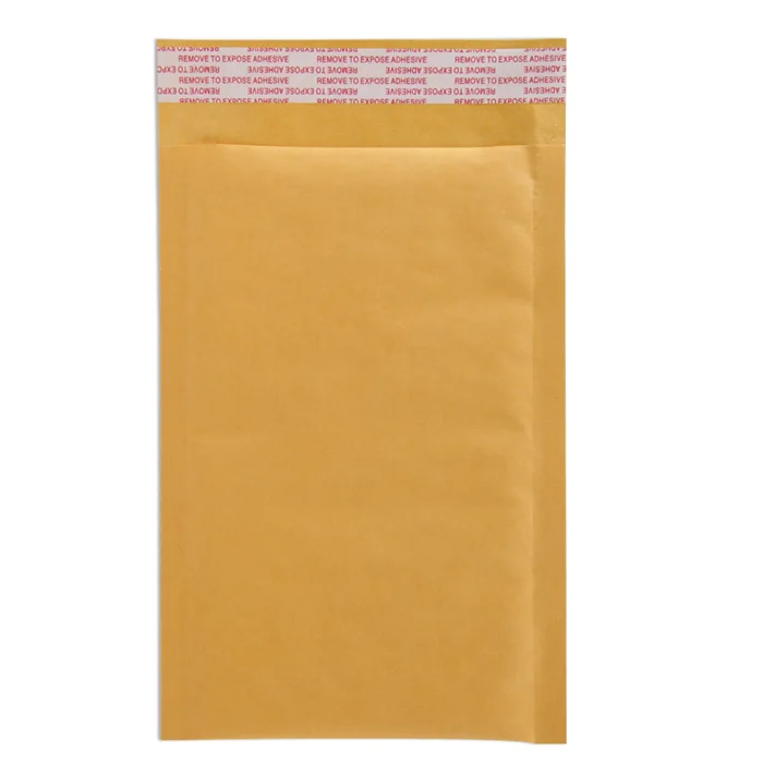 10pcs Yellow Bubble Envelope Kraft Paper Bag Bubble 12 * 18cm Kraft