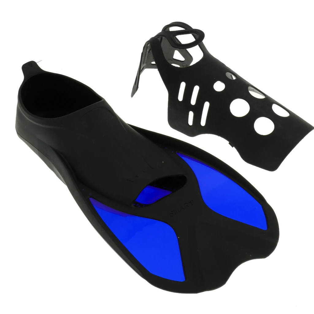 Unisex Adult Kids Full Foot Short Swimming Fins Scuba Diving Swim Training Flippers Snorkeling Water Sports Fin XXS/XS/S/M/L/XL