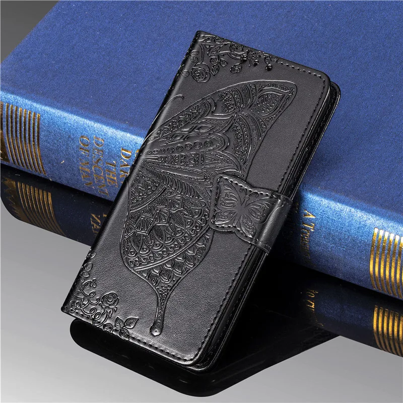 Huawei P Thông Minh FIG-LX1 Ốp Lưng Silicone Mềm Mại Sang Trọng 3D Bướm Bao Da Flip Wallet Dành Cho Huawei P Thông Minh 2018 Ốp Lưng 5.65 Bao huawei snorkeling case