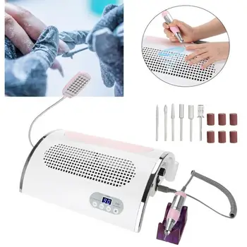 

54W Nail Dust Collector Nail Fan Art Salon Suction Dust Collector Vacuum Cleaner Fan with Electric Manicure Nsil Drill