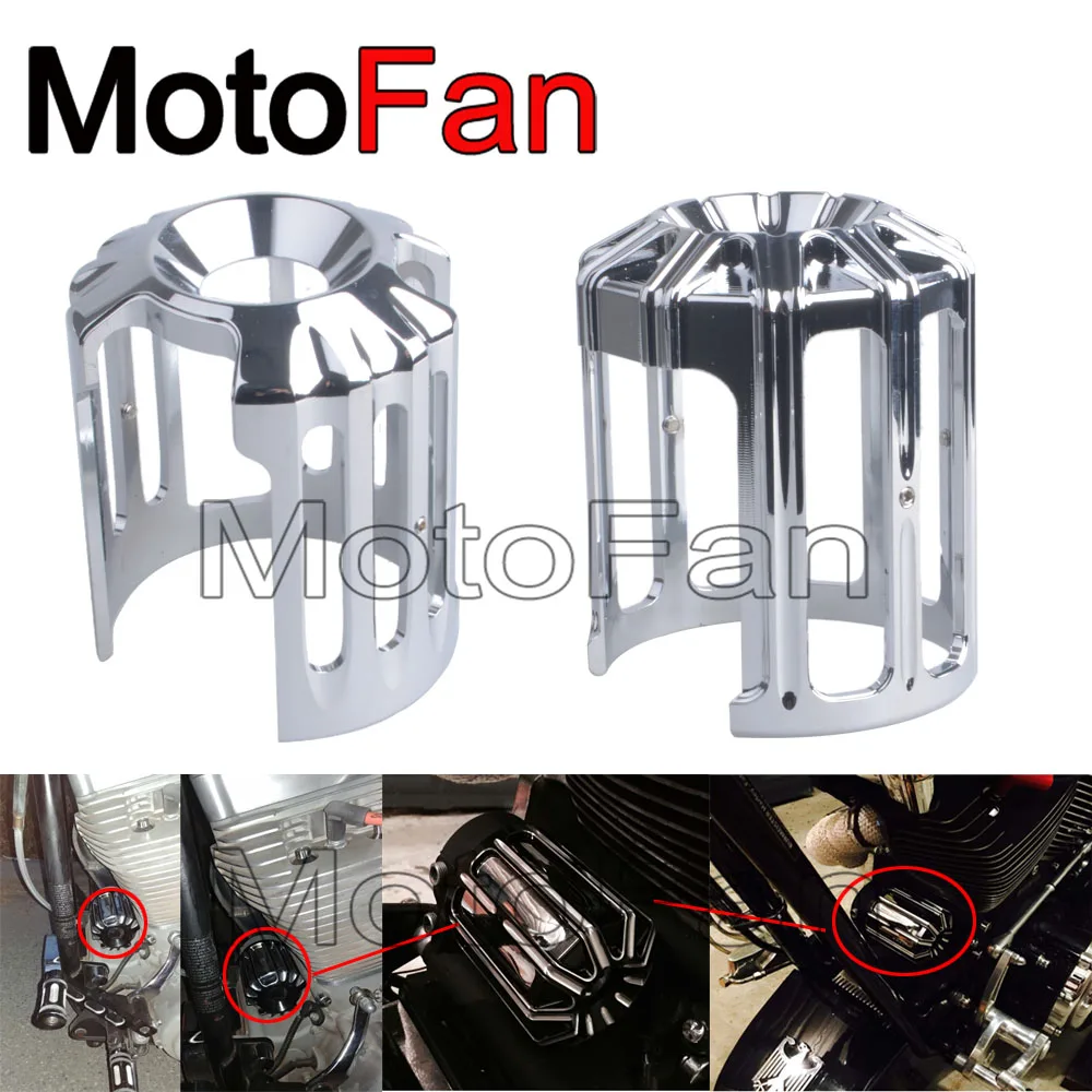 Reusable Motorcycle Chrome Oil Filter Cover Machine Grid Billet