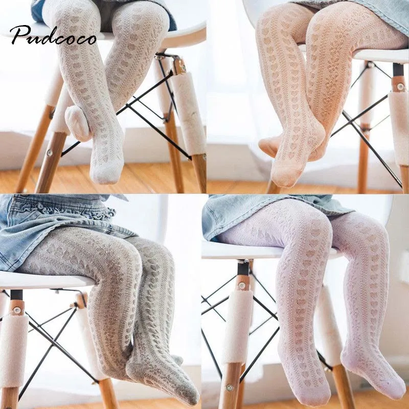 Pudcoco 2018 Toddler Baby Kids Girls Tights Winter Heart Solid Cute