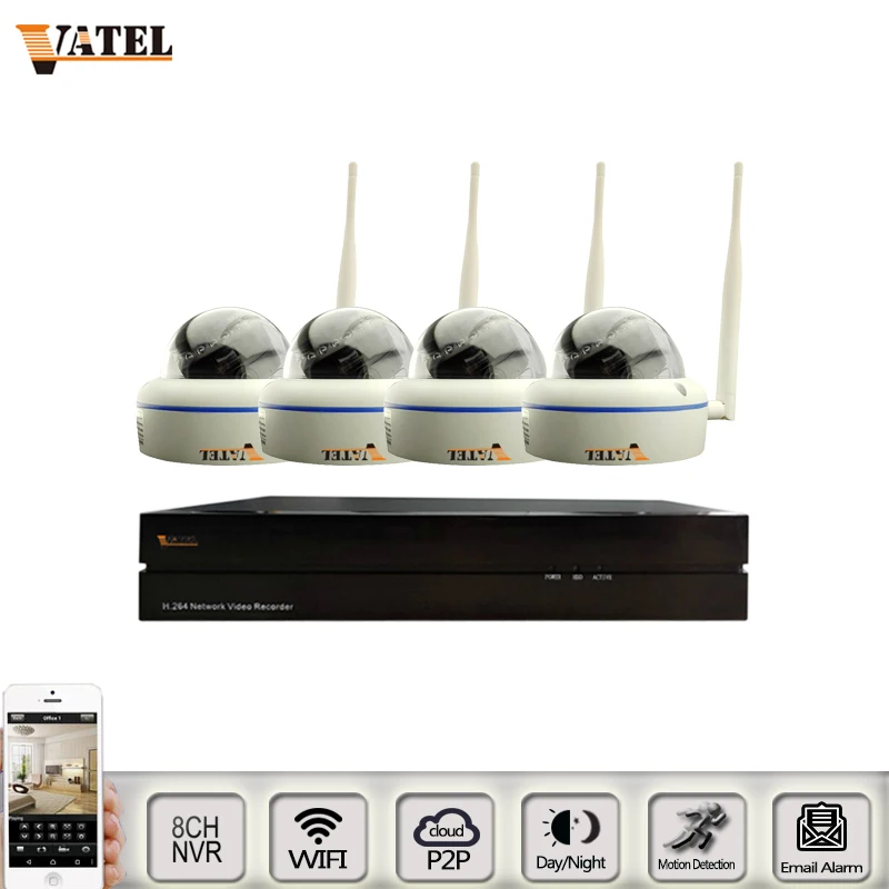 HD Metal Dome wifi IP Camera Kit 8ch 1080p NVR Kit ONVIF p2p Sony 1080p Surveillance CCTV wifi System Wholesale Construction & Real Estate