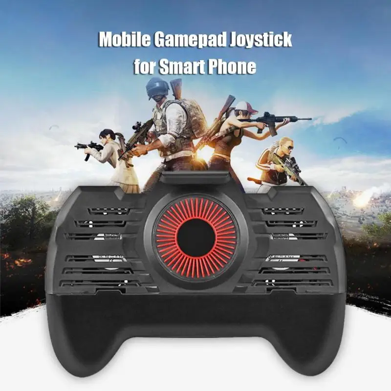 Adjustable Mobile Gamepad for Pubg Controller with Dual Cooling Fan Free Fire Aim Key Button for Pubg Trigger Gaming Accessories