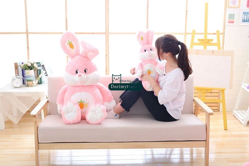 Dorimytrader New Lovely 150cm Huge Soft Cartoon Rabbit Plush Doll Stuffed Anime Bunny Toy Animals Pillow Baby Gift 59inch DY61688(7)