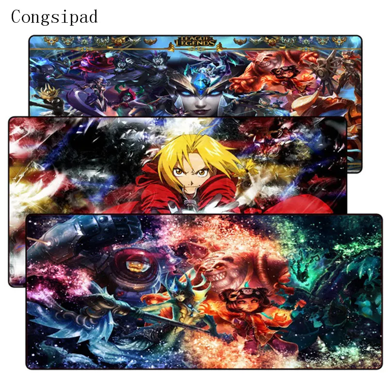 Congsipad League of legends Large Gaming Mouse Pad Gamer Locking Edge Keyboard Mouse Mat Gaming Mou