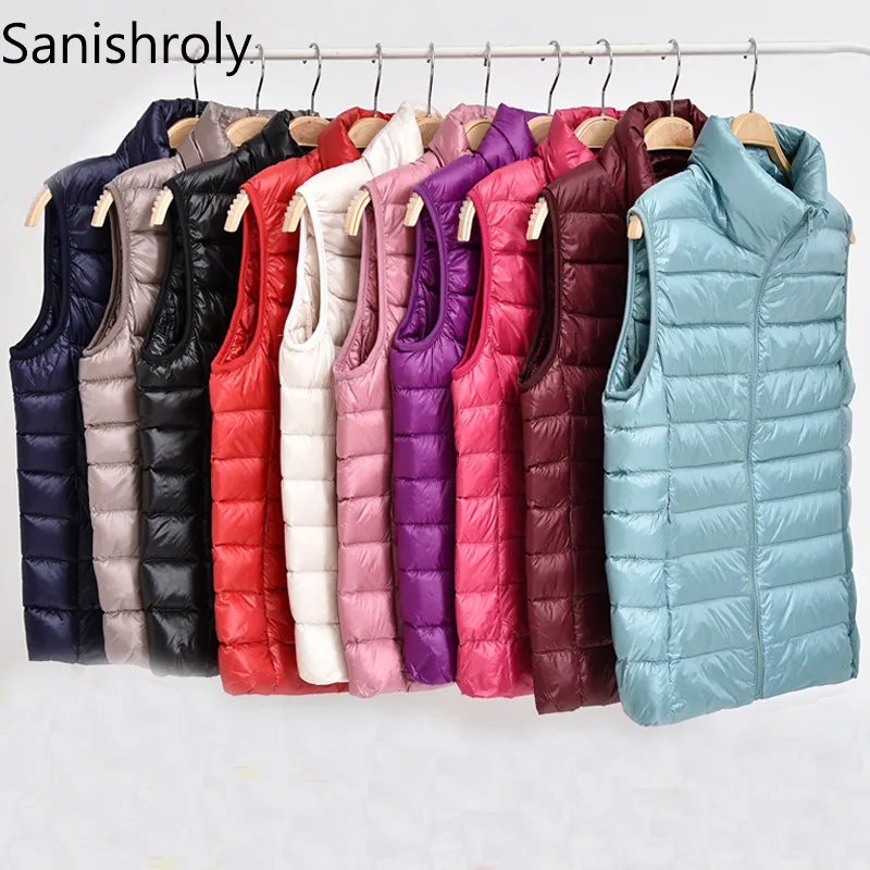 Sanishroly S-4XL Autumn Winter Women White Duck Hooded Down Jacket Female Ultra Light Down Coat Parkas Short Tops Plus Size S435 bubble coat women