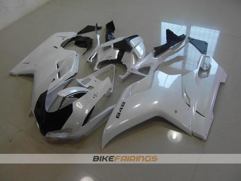 

New ABS Molding motorcycle Fairings Fit For DUCATI 848 1098 1198 07 08 09 10 11 2007-2011 Fairing bodywork set custom white cool