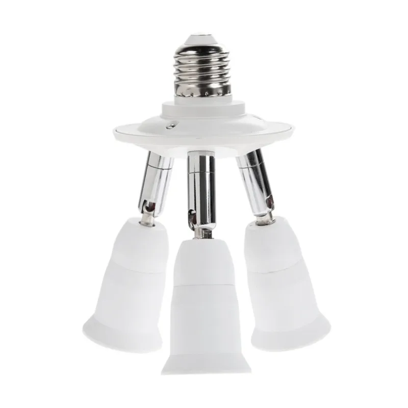 

3 in 1 E27 Adjustable Lamp Bases Light Bulb Splitter Adapter Holder Socket for Homekit Daylight Bulbs E27 Socket