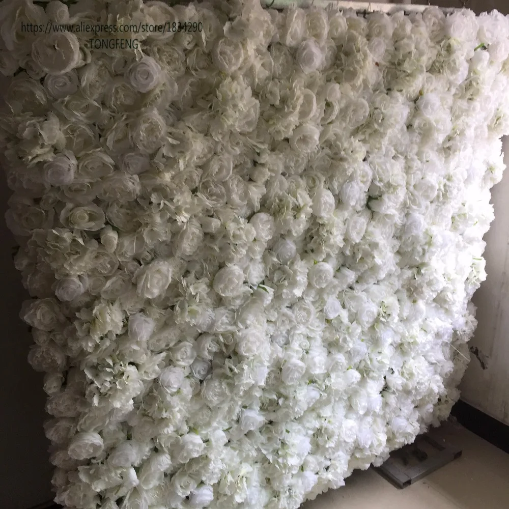 TONGFENG 10 шт./лот белые свадебные 3D цветок стены цветок бегун Свадебные искусственный шелк Роза Пион свадебное оформление украшение
