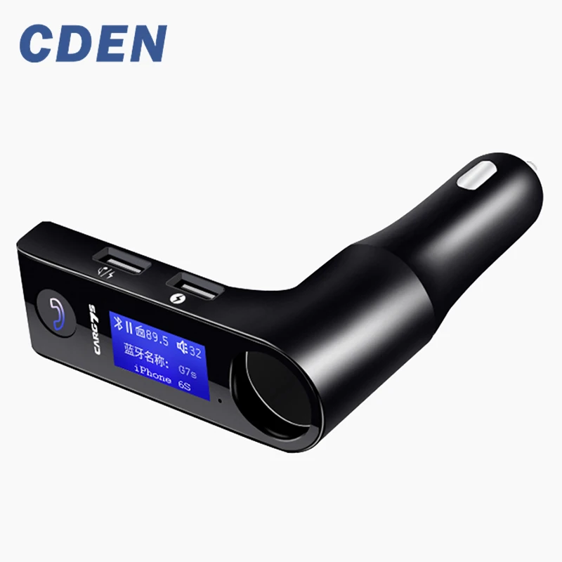 Беспроводной Bluetooth Автомобильный MP3-плеер fm-передатчик с двойным USB прикуривателем автомобильный комплект с поддержкой AUX от CDEN
