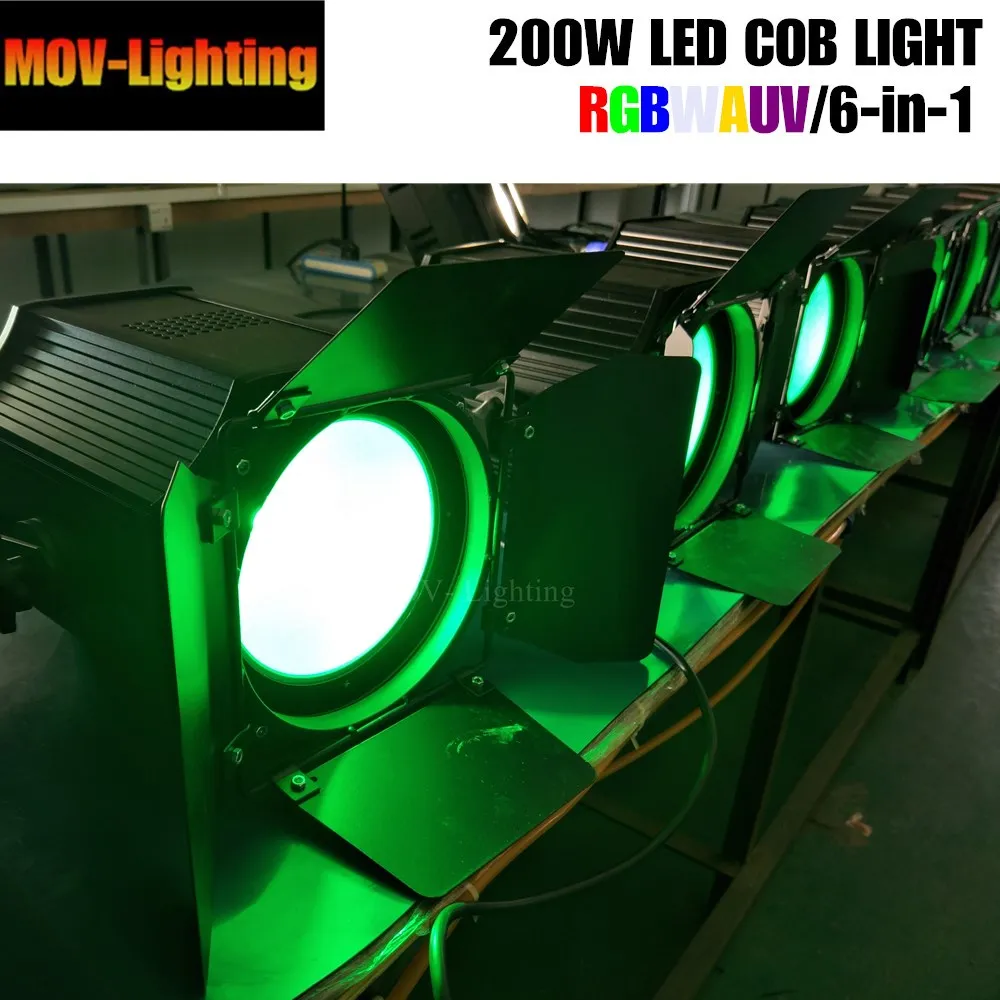 2шт 200 Вт COB RGBWA UV 5in 1/RGBW 4in 1/RGB 3in 1/теплый белый холодный светодиодный светильник Par