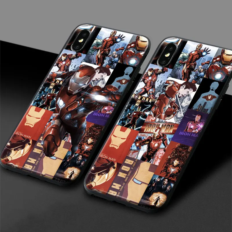 

Iron Man Tony Stark Collages Tempered Glass Cover Phone Case Soft Silicone For iPhone 5 5s Se 6 6s 7 8 Plus X XR XS 11 PRO MAX
