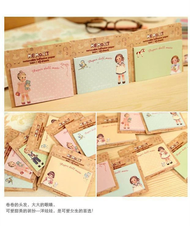 Корейский милый блок стикеров для заметок мультфильм творческий удобство стикер meno it 3 шт./лот