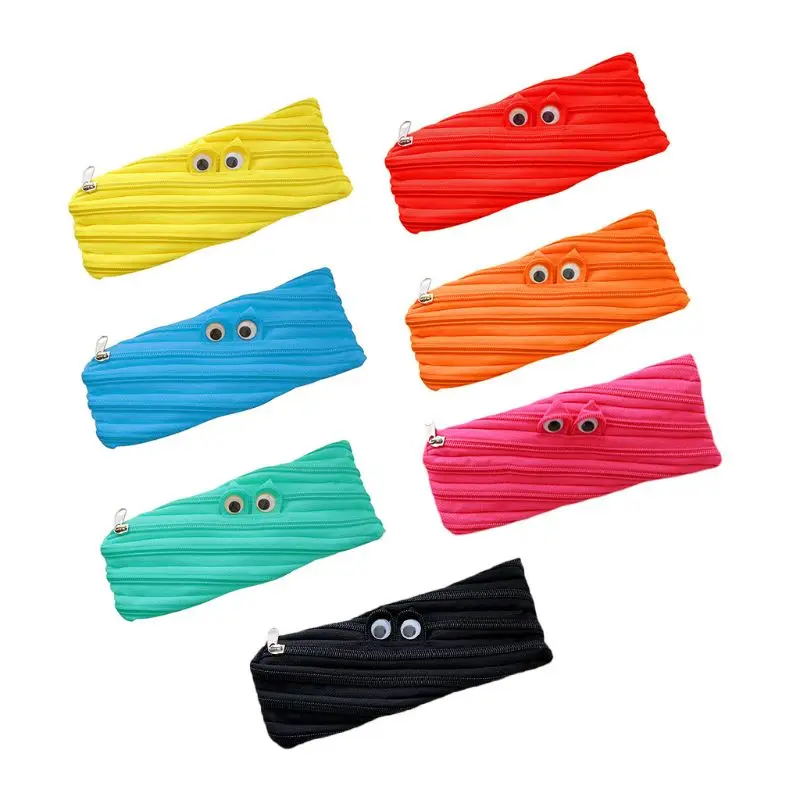 

1Pc Cute Canvas Pen Box Pencil Case Bag Storage Pouch Stationery School Student Gift Cosmetic Bag