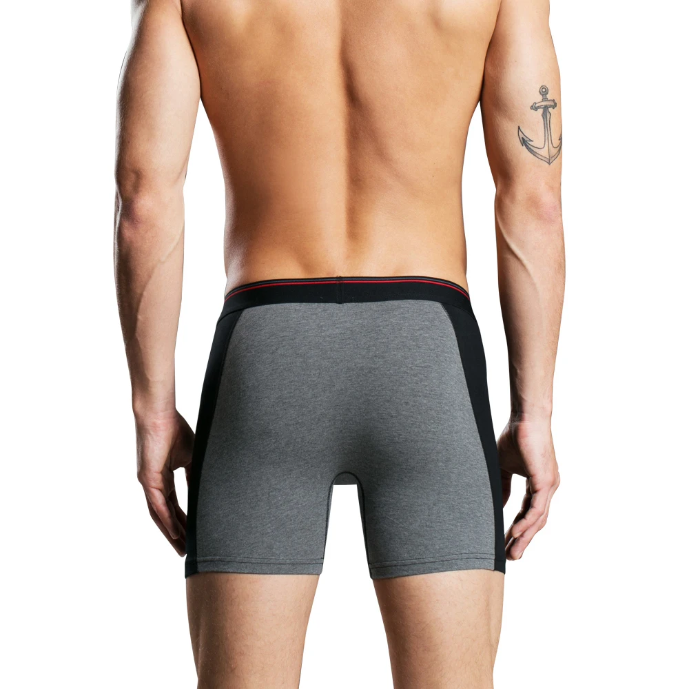 4Pcs/Lot Long Boxers Men Boxer for Men Cotton Soft Breathable Mens Underwear Boxer Shorts Male U-convex Panties Plus Size 4XL