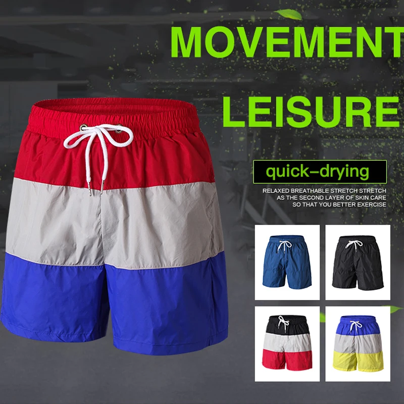 

Summer Men's Running Shorts Print Quick Dry Elastic Breathable Fitness Gym Workout Training Sports Jogger Bermudas Loose Shorts