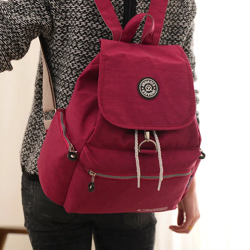 New Casual Women Backpack Waterproof Nylon 10 Colors Girl Lady Women's