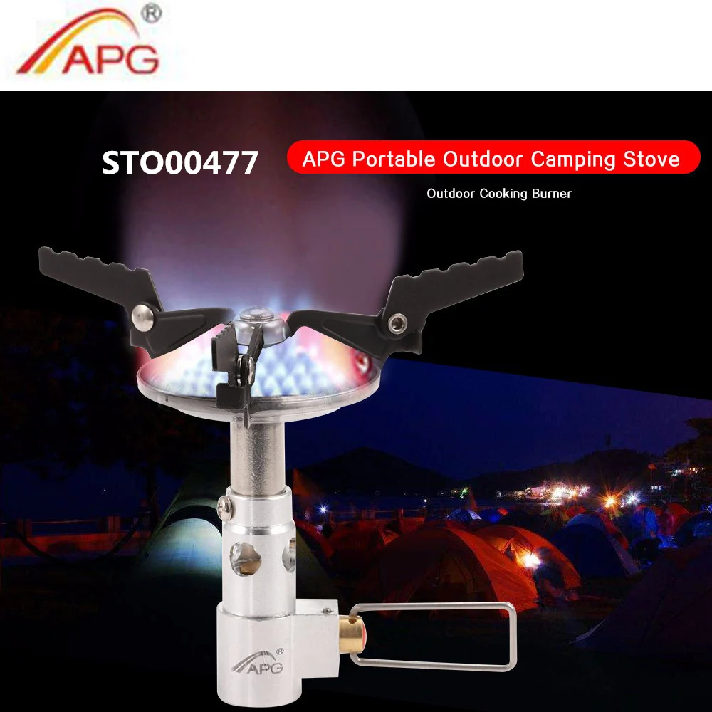 

APG STO00477 Outdoor Anti-Scald Camping Stove Portable Cooking Burner Cooker Camping Hiking Cooking Equipment